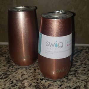 BRAND NEW set of two swig stemless flute!